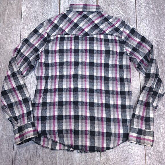 Fox Racing Shirt Womens Medium Pearl Snap Flannel Plaid Motocross Western - Picture 2 of 10